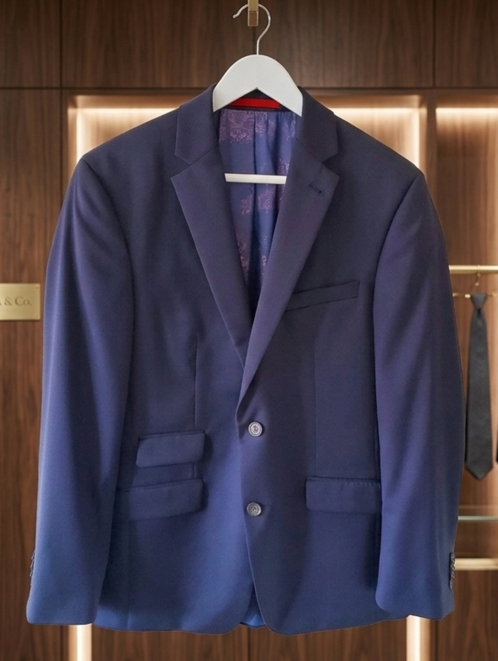 Ted Baker 40S Old Money Quiet Luxury Preppy Workwear Office Gingham Wool Blazer